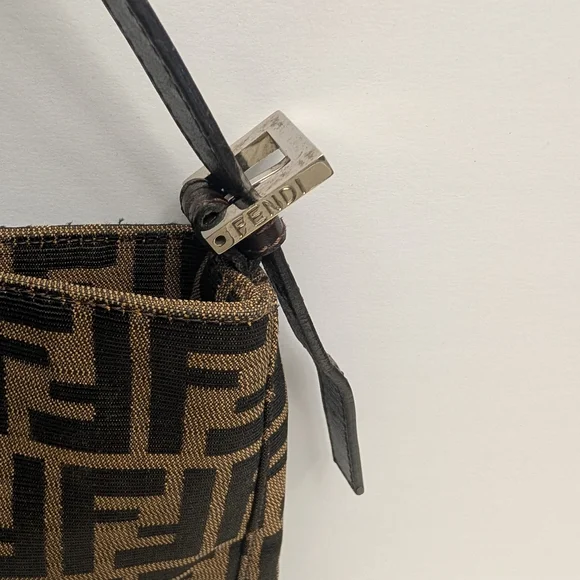 Fendi Brown FF Canvas Shoulder Bag - Picture 11 of 11